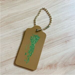 COACH Limited Edition Bag Charm Logo Gold Chain Hawaii Stamp Large Size